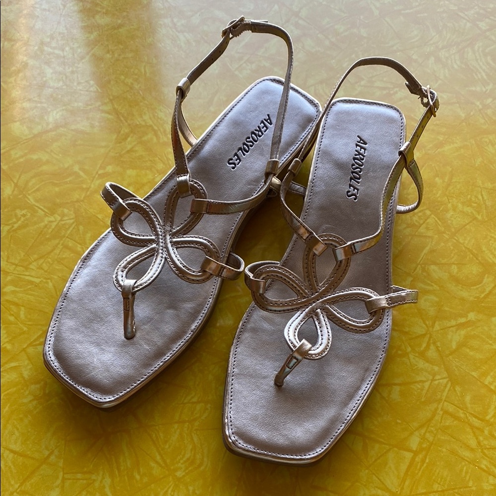 Aerosoles Women's Gold Sandals NEW